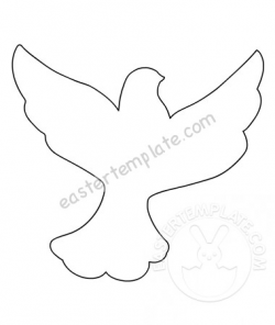 Open Wings Dove shape | Easter Template