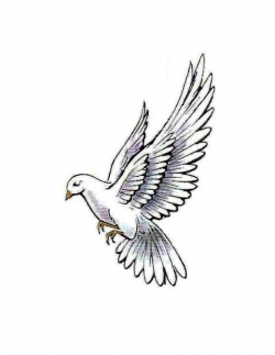 Flowers+Doves+In-Flight | Dove In Flight Tattoo White dove ...