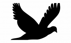Turtle Dove Clipart Silhouette - Dove Bird Clipart Black And ...