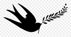 Peace Dove Clipart Leaf Clip Art - Dove Silhouette ...