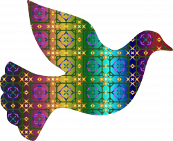 Clipart - Colorful Dove Pattern