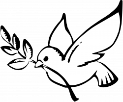 Peace Dove Black and White transparent PNG - StickPNG
