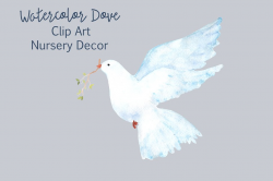 Watercolor Dove - Clip Art