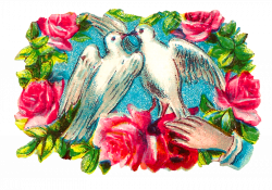 Antique Images: Vintage Romantic Wedding Birds Floral Clipart ...