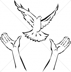 Hands Releasing Dove | Dove Clipart