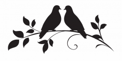 Dove Clipart Silhouette - Love Birds Silhouette Png Free PNG ...
