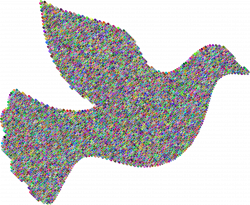Clipart - Peace Dove Geometric
