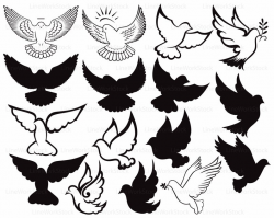 Dove svg/dove clipart/dove svg/Peace Dove silhouette/pigeon cricut/dove cut  files/dove clip art/bird digital download/svg/designs