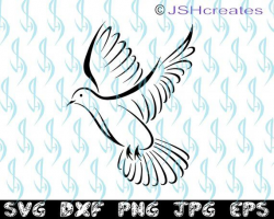 Dove svg, Bird svg, Dove, Bird, SVG, Silhouette, Cut File ...