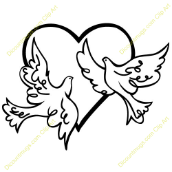 Download Free png Clipart 12512 Two Doves in a - DLPNG.com