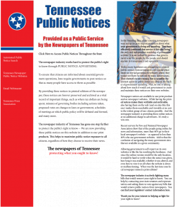 Tennessee Public Notice