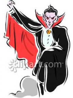 Scary Dracula Costume - Royalty Free Clipart Picture