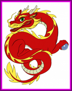Appealing Chinese Dragon With Pearl Cartoon Image For Clipart Easy ...