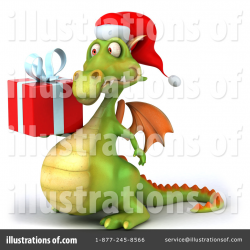 Christmas Dragon Clipart #436896 - Illustration by Julos