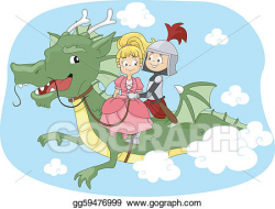 EPS Illustration - Dragon ride. Vector Clipart gg59476999 ...