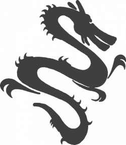 Grey Silhouette Dragon Clip Art at Clker.com - vector clip art ...