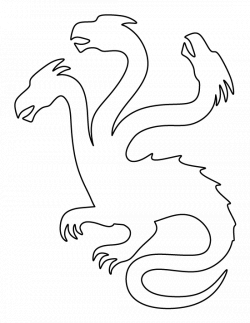 Hydra pattern. Use the printable outline for crafts, creating ...