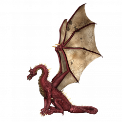 Dragon Red and Brown Wings Sitting transparent PNG - StickPNG