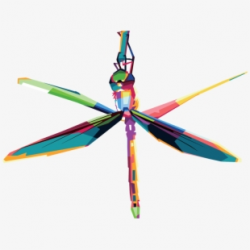 Abstract Art Dragonfly Geometry Animal - Geometric Animal ...