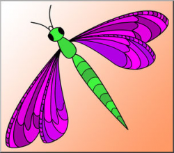 Clip Art: Insects: Dragonfly Color I abcteach.com | abcteach