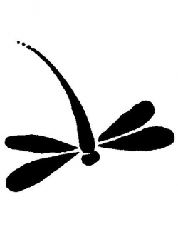 Simple Dragonfly Drawing | Whimsical Dragonfly Silhouette ...