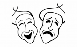 Theater Masks Clipart - Comedy And Tragedy Masks Free PNG ...