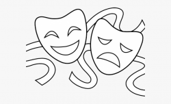 Mask Clipart Comedy Drama - Drama Tragedy And Comedy Masks ...