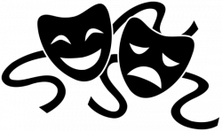 Theater Masks Silhouette | fun ideas | Drama masks ...
