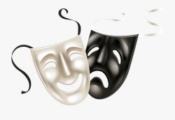 Clip Art Drama Mask Clip Art - Theater Masks Transparent ...