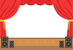 Leyiyi 6x4ft Cartoon Stage Red Curtain Backdrop Sound Acoustics Banner VIP  Event Graduation Ceremony Background School Drama Show Concert Kids Happy  ...