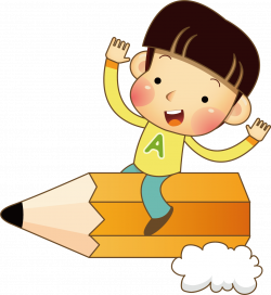 Child Pencil Drawing Clip art - Child sitting on a pencil 1213*1321 ...
