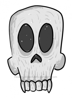 How to draw a skull clipart