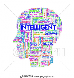 Drawing - Word cloud business concept inside head shape ...