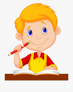 Studying Drawing Cartoon - Cartoon Picture Of Boy Reading ...