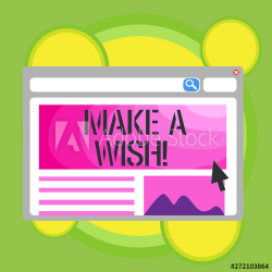 Writing note showing Make A Wish. Business photo showcasing ...