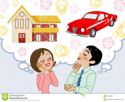 Within Clipart Dream House Couple Dreaming Car Eps ...
