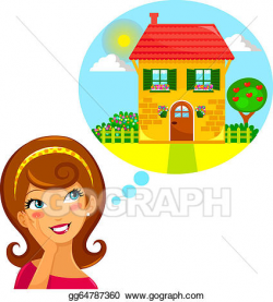 Vector Illustration - Dream home. EPS Clipart gg64787360 ...