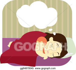 Vector Art - Dreaming while asleep. EPS clipart gg64870045 ...