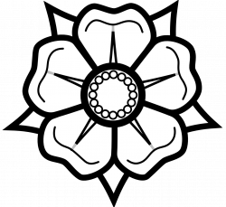 Heraldisch Lippische Rose Black White Line Art Tattoo Tatoo Flower ...