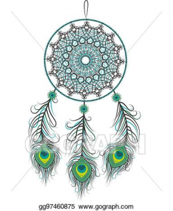 Vector Stock - Dreamcatcher with feathers. Stock Clip Art ...