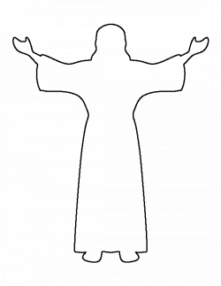 Jesus pattern. Use the printable outline for crafts, creating ...