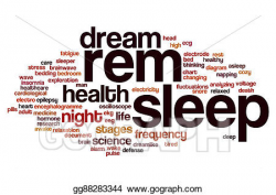 Stock Illustration - Rem sleep word cloud. Clipart ...
