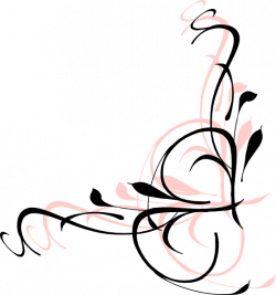 Simple Black Swirl Clip Art | Floral Swirls Pink And Black clip art ...