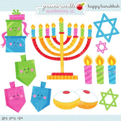 Happy Hanukkah Cute Digital Clipart Commercial by ...