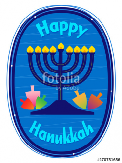 Hanukkah Clip-art - Happy Hanukkah decorative clip-art with ...