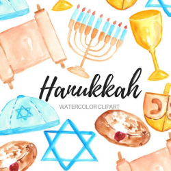 Hanukkah clipart, Holiday, menorah, dreidel, hanukkah graphics, commercial  use