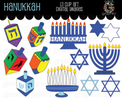 Hanukkah Clip Art Printable Hanukkah Clipart Digital ...
