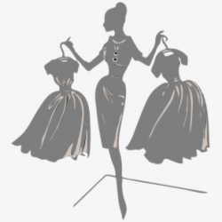 Gown Clipart Dress Form - Fashion Designer Clipart Black And ...