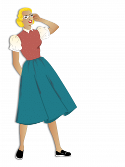 Clipart - Woman old Style