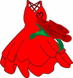Red Dress And Roses Clip Art at Clker.com - vector clip art online ...